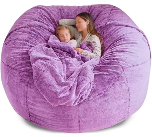Pouf Géant Immense en Fourrure XXL avec Ultra Confortable, Bean Bag, Fauteuil De Lecture, Canapé, Coussin, Grande Chaise Longue(sans Remplissage)