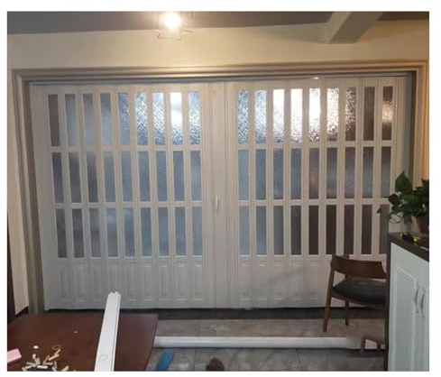 Falttüren Falttür Für Balkon/Wohnzimmer, Breite 80 100 120 140 160 180 200 220 230 Cm - Isoliert Gegen Kalte Oder Warme Luft - PVC Falttüren Mit Acrylglasplatte(230x230cm)