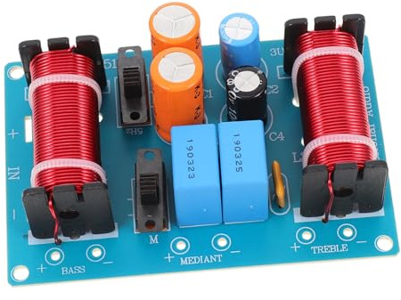 FIXOSHEE Divisore di Frequenza Altoparlante a 4 Vie Regolabile per Casse da Scaffale, Componente Acustico Professionale per Auto, Filtro Crossover per Bassi, Medi e Alti Weah-351