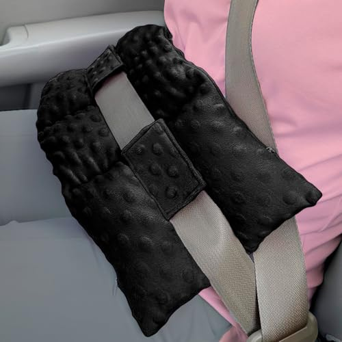 Hysterectomy Pillow Seatbelt Mastectomy Pillow with Pocket for Cervical Cancer Uterine Abdominal Post Surgery Abdomen Healing Protector C-Section Recovery Car Seat Belt Pad Cushion Support (Black)