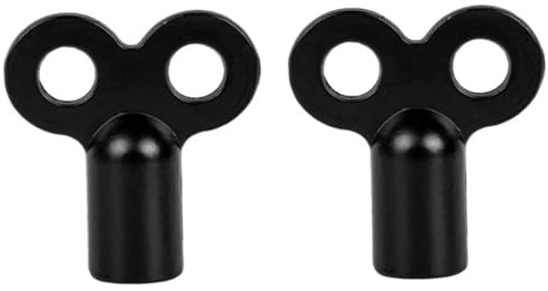Radiator Bleed Key,2pcs Black Valve Faucet Water Tap Plumbing Bleeder Air Vent Central Heating Tool Bleeding for and