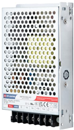 BTF-LIGHTING Fuente de Alimentación 150W 24V Aluminio Driver LED | AC100-240V a DC24V Transformador para Tira LED, Impresora 3D, Cámara CCTV, Sistema de Alarma, Radio, Proyecto