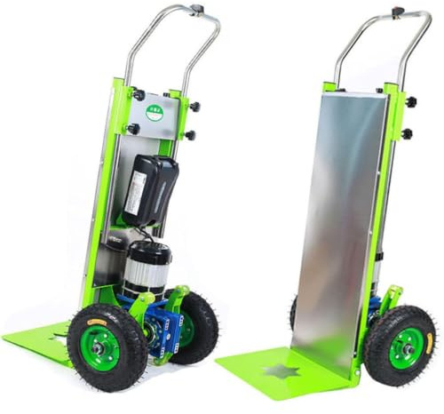 Carretilla Mano Eléctrica Multifuncional Carro De Carretillas De Mano para Subir Escaleras con Motor Carretilla para Subir Escaleras Eléctrica Portátil Carga Segura 300Kg/662 Lbs,02
