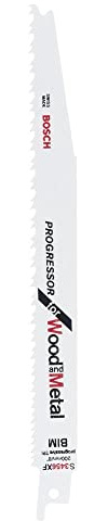 Bosch Accessories 25 unidades Hoja de sierra sable S 3456 XF Progressor for Wood and Metal (Longitud 200 mm, accesorio de sierra sable)