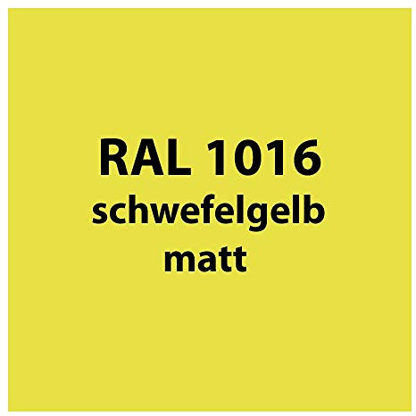 Streichlack Streich Lack Farbe 1K * Premium Qualität * 1 Liter (RAL 1016 schwefel-gelb matt)