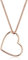 Elli Women's 925 Sterling Silver Rose Gold Plated Heart Pendant Love Filigree Necklace - 45 cm length