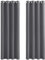 PONY DANCE Grey Window Blackout Curtains with Eyelet for Living Room, Thermal Insulates Energy Saving Curtains 90 Inch Drop Extra Long Drapes for Room Darkening, 2 Panels, W46 X L90, Gray