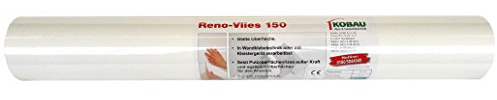 KOBAU Reno-Vlies 150, Reparaturvlies, 25m/18,75m² - Zur Flächenrenovierung, Sanierung und Rissüberbrückung. Zur Schaffung glatter tapezierfertiger oder überstreichbarer Untergründe im Innenbereich.