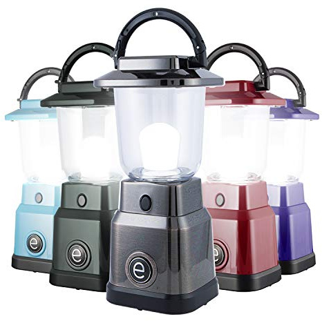 Enbrighten LED Mini Lantern, Battery Operated, Bright White, 200 Lumens, 40 Hour Runtime, 3 Light Levels, Ideal for Outdoors, Camping, Hurricane, Storm, Tornado & Emergency, Bronze, 36578