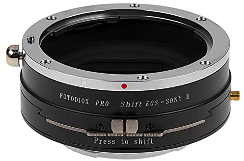 Fotodiox Pro Shift Lens Mount Adapter Compatible with Canon EOS EF and EF-S Lenses to Sony E-Mount Cameras