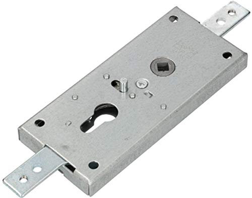 KOTARBAU® Garagenschloss 60 mm Stahl Torschloss Garagentorschloss Profilzylinder für Schwingtore Tortreibriegel Torverschluss Garage Verschluss Silber