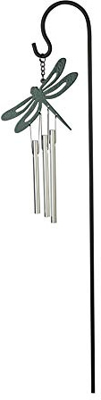 NATURE'S MELODY - Ornament Klangspiel Gartenstecker LIBELLE, ca. 18 Zoll /ca. 45 cm