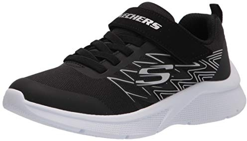 Skechers Garçon Microspec Texlor Sneaker, Noir, 33 EU