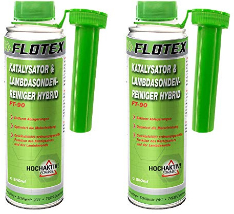 Flotex Katalysator & Lambdasondenreiniger Hybrid, 2 x 250ml Additiv beseitigt Verschmutzungen in Katalysator und Lambdasonde