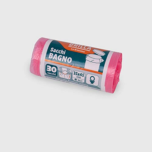 La Briantina Sacos de basura para baño SAC04652A rosa, 35 x 45 cm, 8 litros, 30 bolsas