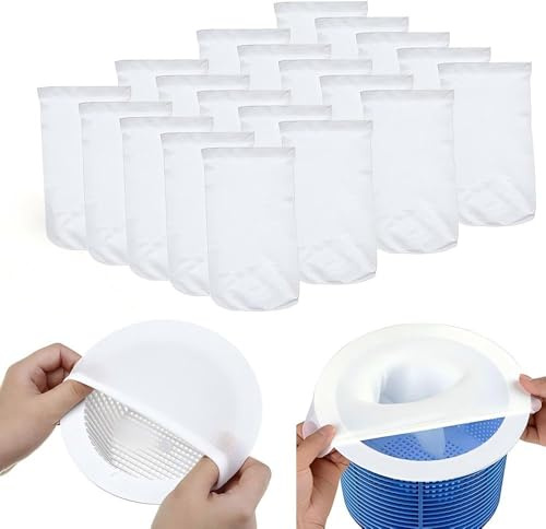 MEISHANG 21 st poolskimmer strumpor, perfekta filterskydd för att skydda dina filter, pool skimmer filter sil nät, skimmer korg nät, skimmer strumpor stor, pool skimmer strumpor, skimmer nät