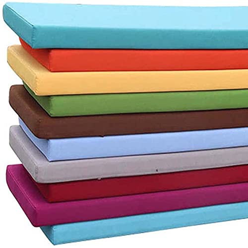 Panca da giardino impermeabile per esterni, 5 cm, spessore di spugna ad alta densità, cuscino rimovibile per sedia da pranzo per terrazza, divano prato (grigio D, 80 x 40 cm)