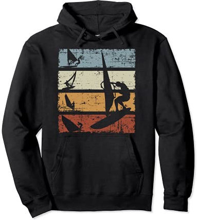 Windsurf T-Shirt Retro Vintage Sonnenuntergang Windsurfer Pullover Hoodie