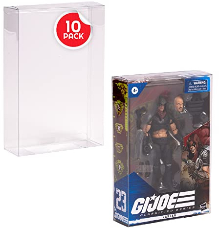EVORETRO Actionfiguren-Display-Schutzhülle für GI Joe 15,2 cm Classified Series und Marvel Legends Infinity Saga, 10 Stück, stapelbar, 0,40 mm dick, transparenter PET-Kunststoffschutz