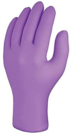 Skytec Iris Purple Disposable Nitrile Gloves - Multipurpose Powder Free High Grip Non Latex Examination Gloves (Box of 100, Large)