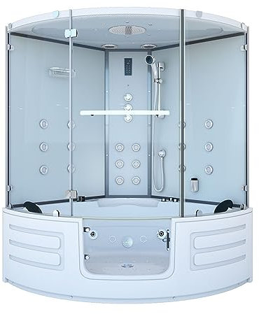 Kopie von Dampfdusche Whirlpool Dusche Duschkabine K60-WS-TH-EC 140x140cm 2K Scheiben Versiegelung