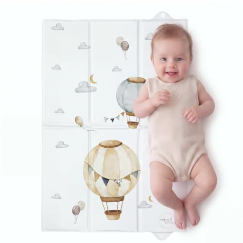 Baby Comfort Faltbare Baby-Reise-Wickelunterlage, weich, wasserdicht, tragbar, Windelwechsler (Luftballons)