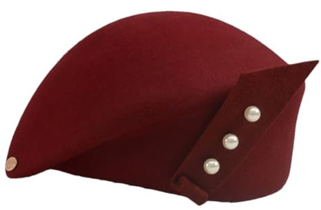 Bciopll Damen Vintage Wolle Fedora Hut Rot Kirche Fascinator Hüte Rosa Schwarz Hochzeit Hut Filz Mesh Gaze Hüte Weinrot M (54-57cm), weinrot, Einheitsgröße