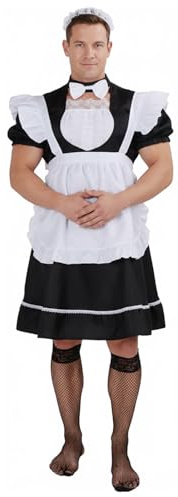 CoolChange Witzges - Costume da cameriera da uomo, per feste, taglia M, L, XL