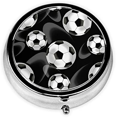 Mini-Medikamentendose mit Fußballmotiv, tragbar, für Reisen, Pillendose für den täglichen Gebrauch zu Hause