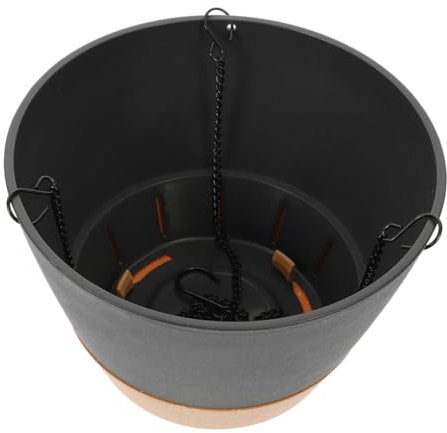 BESPORTBLE Colgante De Flores con Cadena De Hierro Jardín Vertical para De Interior y Exterior Color Negro para Decoración De y Patio