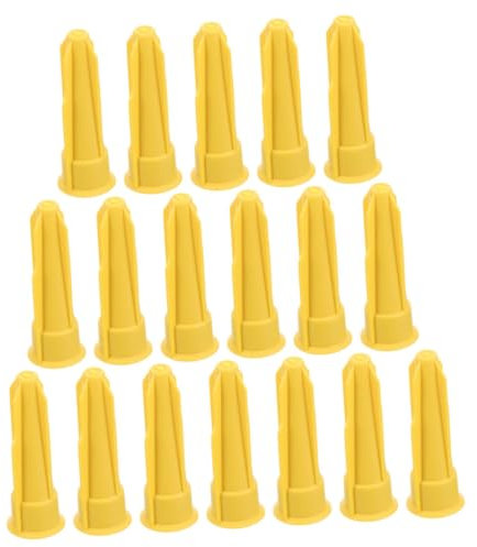 36 Pcs Caulk Saver Caps Plastic Yellow for Applicator Tubes