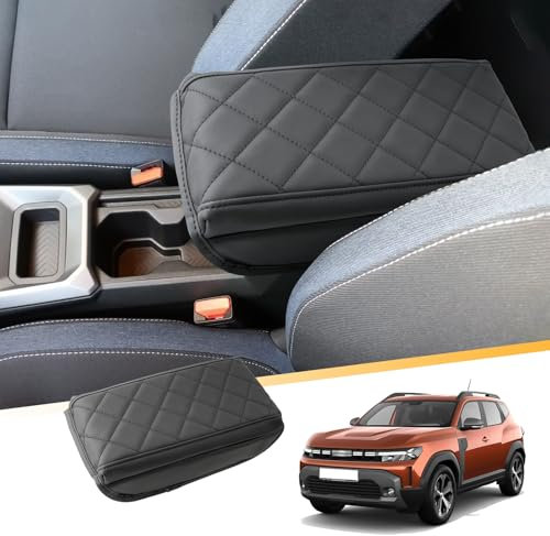 LFOTPP Centre Armrest Armrest Lid Cover Scratch Protection Centre Console Box Cover PU Leather Thicker for Dacia Duster III from 2024 2025 2024 Interior Accessories (Thicker)