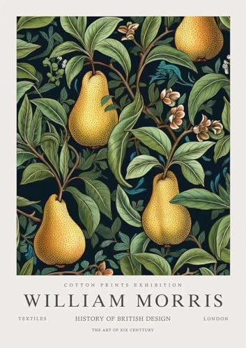 XZSFD NBGEA William Morris Affiche William Morris Peinture sur toile Art mural moderne Poirier Plantes Photo William Morris Impressions Pour Décoration Intérieure 50x70cm Non encadré
