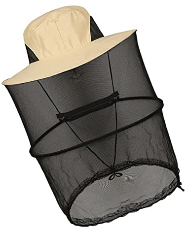Faltbarer Kopfnetzhut aus Eyelet Stoff, Schwarz, Verstellbar