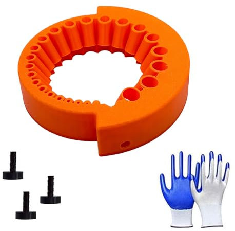 Drill Bit Sharpener, Affilatrice per Punte da Trapano, Strumento Portatile per Affilare Punte da Trapano, Generico Affilatrice, con Guanti(Colore Arancione)