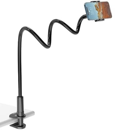 Porta Cellulare 90cm, Supporto Cellulare Regolabile | Porta telefono da Letto e Scrivania – Phone Holder | Reggi Telefono Braccio Flessibile per Smartphone