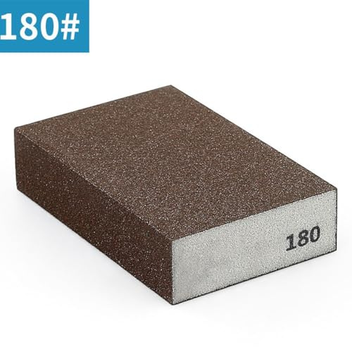 Bloc de sable éponge de ponçage mural efficace grain 60320, lavable et portable, parfait pour diverses tâches de polissage à la maison et à l'atelier (180#)