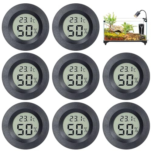 Mini hygromètre numérique - Thermomètre intérieur réglable - Humidimètre rond - Pour intérieur, serre, terrarium, cave à vin, cave, entrepôt (8)