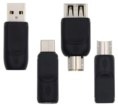 xiwai 4pcs/lot Type-C USB 2.0 Type-A USB-C Male to PS/2 Mouse Keyboard Female 6Pin Mini-Din Adapter