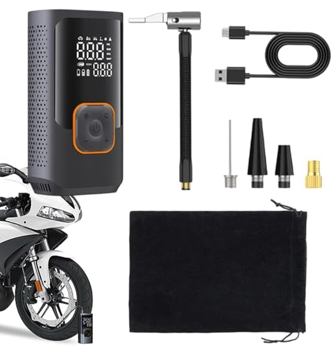 Gonfiatore Pneumatici Portatile,Pompa Elettrica per Veicoli - Gonfiatore Aria per Pneumatici Auto - per Auto Bicicletta Pallone Inflabili Motociclo e Bicicletta