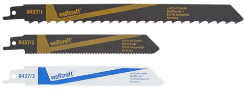 wolfcraft 8437000 Scies égoïne HCS/HSS/HAS Lot de 3