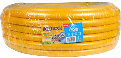 HOZELOCK - Tuyau Tricoflex Ultraflex Ø 25mm (1) 50 M : Tuyau d'Arrosage Souple, Résistant aux Intempéries, Anti-Vrille et Anti-Torsion, 40% PVC Recyclé [117042]