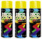 Deco Color 3er Sparpack DC Lackspray glänzend 400ml nach RAL freie Farbauswahl (3 Dosen in gelb glanz RAL 1023)