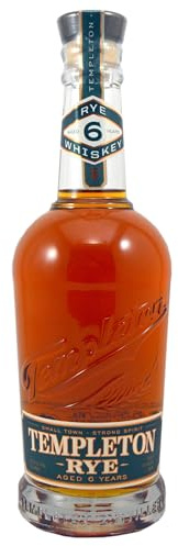 TEMPLETON RYE 6 ans - Rye Whisky (Sègle) - Notes de Miel & de Chocolat - A déguster pur ou avec un glaçon - 45,75% Alcool - Origine : Etats-Unis - 70 cl