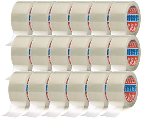 tesa Cinta Adhesiva del paquete cinta adhesiva (66 m x 50 mm) (18 Rollos/transparente)