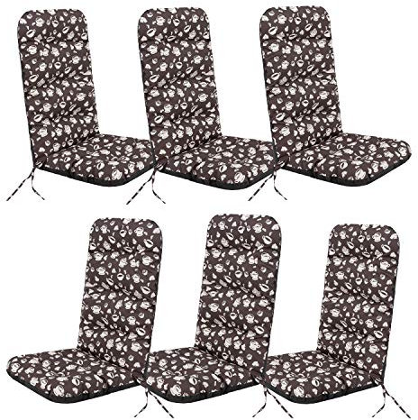 6-ER Set Gartenstuhl Auflage Kissen Sitzkissen Stuhl Pillow Balkon Outdoor Stuhlkissen Sitzauflage Garten Balkon Terrasse Gartenmöbel Kissenbezüge Outdoor Sofakissen Sitzkissen Sofa Couch Pillow