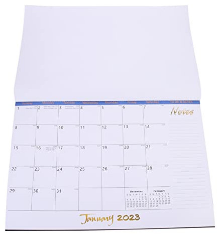 Operitacx Desktop-Kalender 2023 Monatlicher Hangkalender Notepad Januar 2023 Countdown- 2023 Urlaubskalender für Tagesplanplaner Großer Kalender