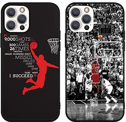 nurkorki [2 Stück] Handyhülle für iPhone 13 iPhone 14 Hülle 6.1,Schutzhülle Basketball-Star 23 Silikon Schützt vor Stößen und Kratzern Case für iPhone 13,A2