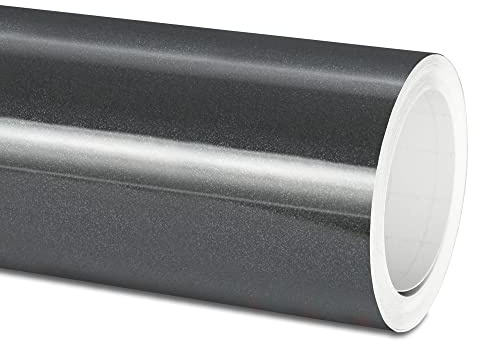 Actinium® Plotterfolie (14€/qm) 751c 093 Anthrazit Glanz 5m x 31,5cm High Performance Cast Folie, gegossene Selbstklebende Autofolie glänzend