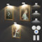 Confezione da 3 luci wireless a batteria con telecomando, 3 modalità di illuminazione, dimmerabili e timer, per foto, cornici e ritratti, luci magnetiche decorative da parete
